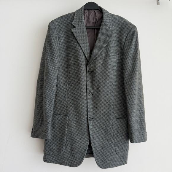 Ermenegildo Zegna Blazer Men 44L Cashmere Tweed Unstructured Sport Coat Jacket - Picture 1 of 15
